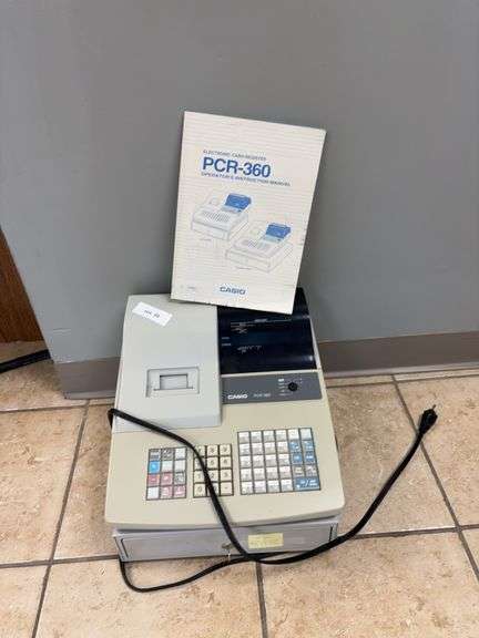 PVR-360 cash register with key and manual image