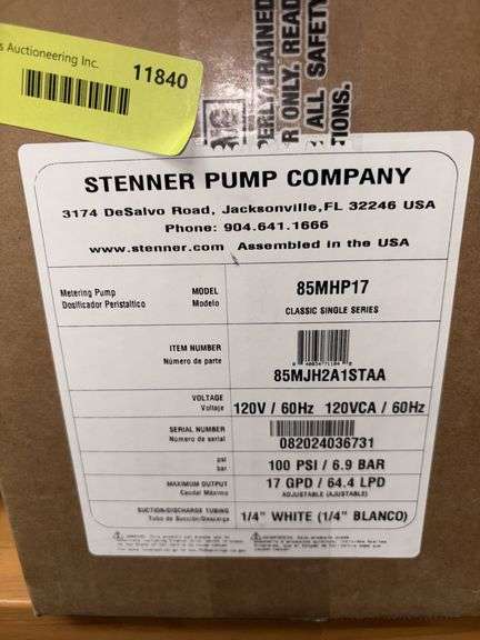 Steiner Pump Co metering pump Model 85MHP17 Classic Single Series image