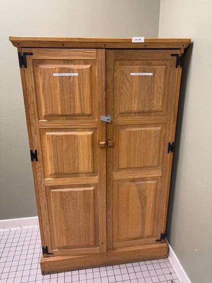 Wood storage cabinet 36x20x62 image