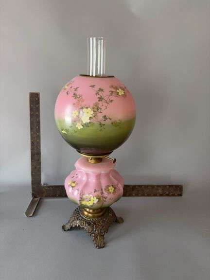 Approx 23” tall Gone with the Wind lamp, electrified image