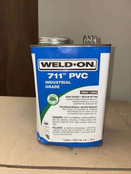 Weld-On 1 gallon 711 PVC gray water industrial grade PVC cement image