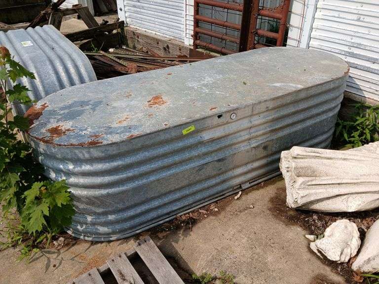 30" x 7' stock tank w/ hole image