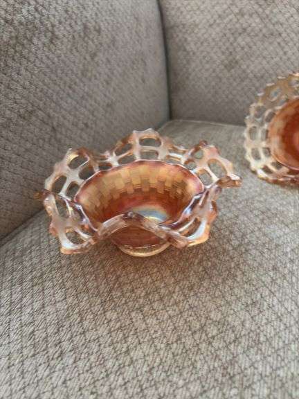 3 pcs of carnival glass