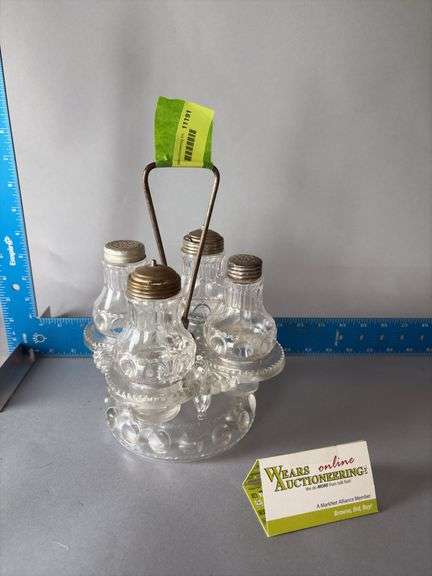 Cruet set, bottles 5” tall image