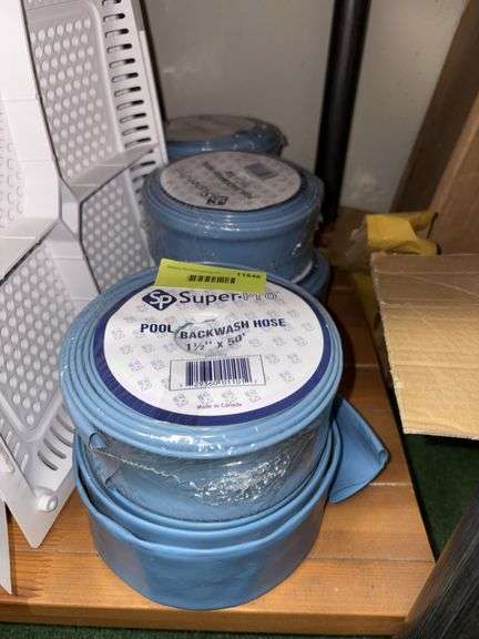 5 new rolls and 1 partial Super-Pro pool backwash hose 1.5” x 50’ image