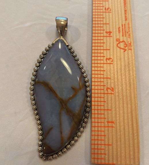 Sterling Jasper pendant marked Gauy G image