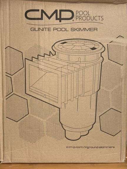 CMD gunite pool skimmer IND skimmer 2in S, w/ flo V, W/ Bond, Wht Part 25140-500-000 image