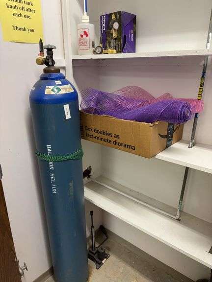 Helium tank, accessories, party supplies image