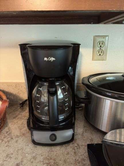 Mr Coffee coffee maker, waffle maker, Toastmaster crockpot, paper towel holder image