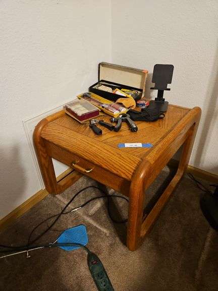 Table 23 x 29 x 19h with Contents, Gun Cleaning Items