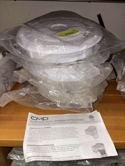 5 CMP in ground pool skimmer covers For CMP 25100, 25130, 25160 skimmers All white image