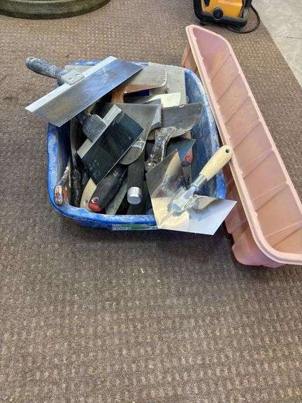 Cement, drywall tools and tray image