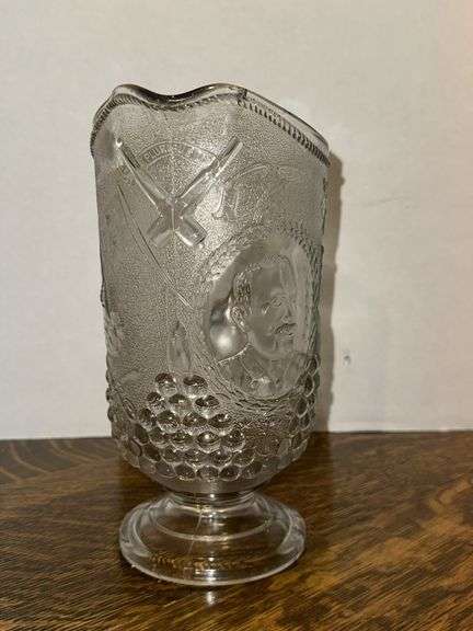 Admiral Dewey pattern glass pitcher