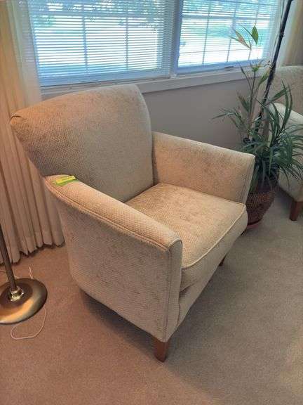 Pair of Benchcraft occasional chairs, plant not included
