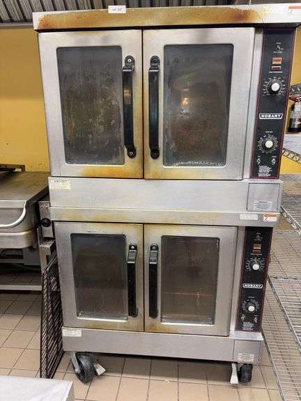 Hobart Commercial Gas double oven, seller unhooked but was working-needs cleaned good, 40x32 image