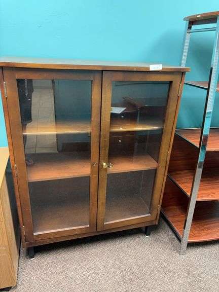 Glass door cabinet 38x15x49 image