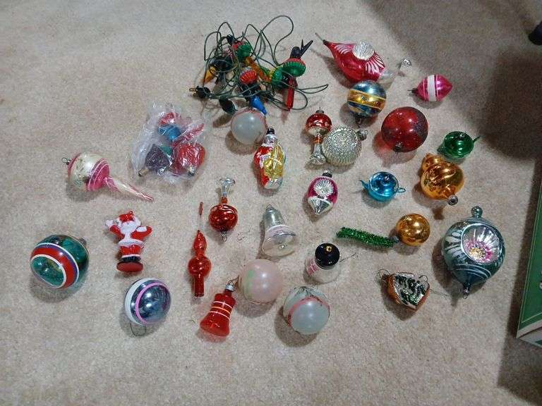Old Christmas items, bubble lights, ornaments etc...
