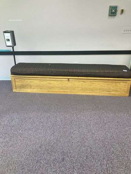 Wood storage bench 94x19 image