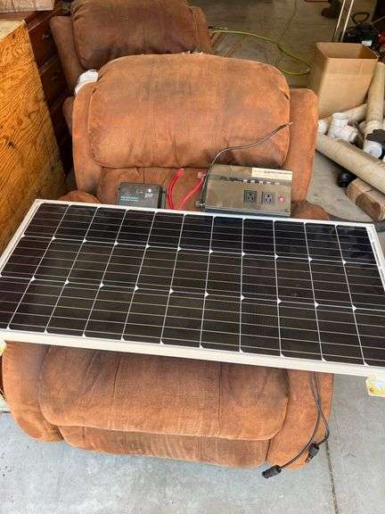 Renogy 100 W Solar panel with charge controller and autofather 2000W smart power inverter - power up your RV or shed! image