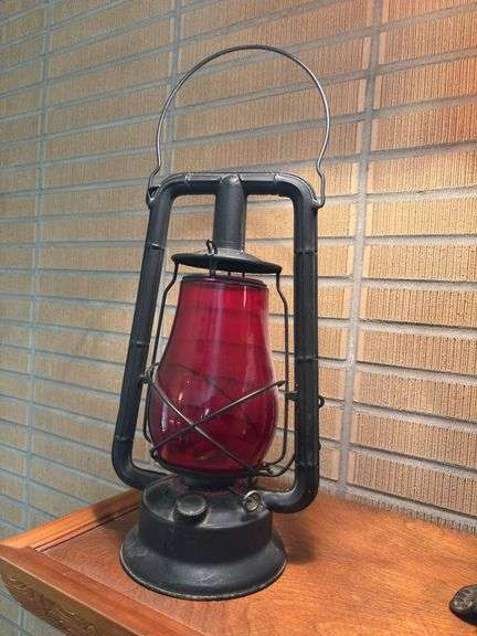 Antique Dietz Red Glass lantern image