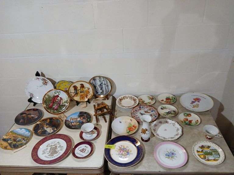 Hand painted plates including Landenbergers w/ COA