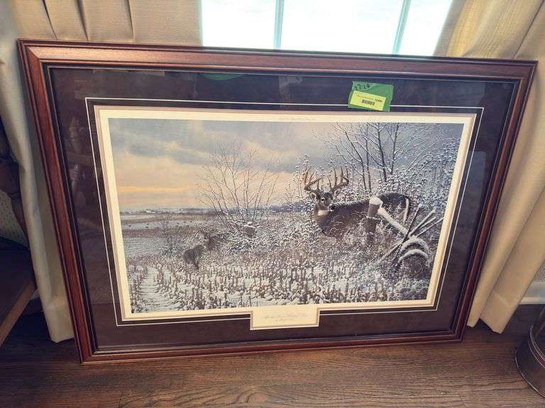 Framed “After the Storm-Whitetail Deer” by Michael Sieve S/N 2705/3459 image