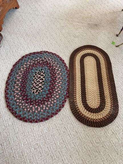 40x32 oval braided rug  and 22x46 rug image