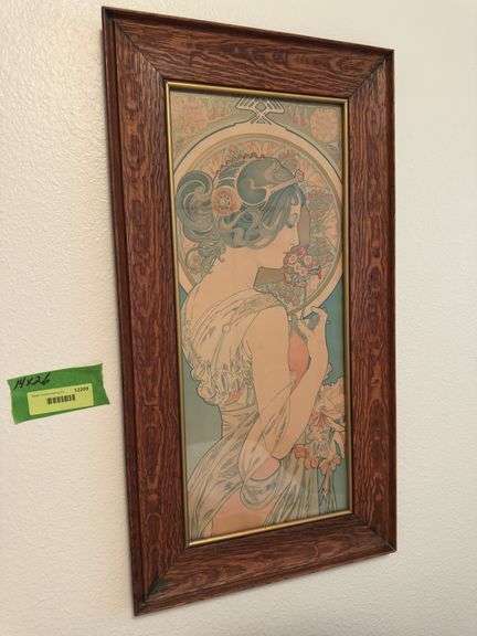 Antique 14 x 26 quartersawn oak frame