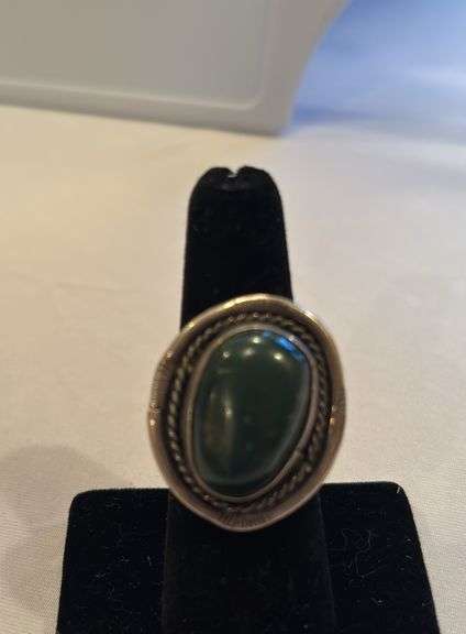 Native American Turquoise Ring, unmarked, size approximately 7 image