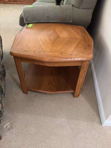 Oak lamp table 28 x 28