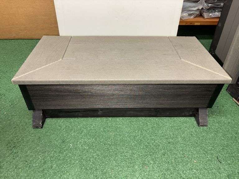 30” black composite spa single step image