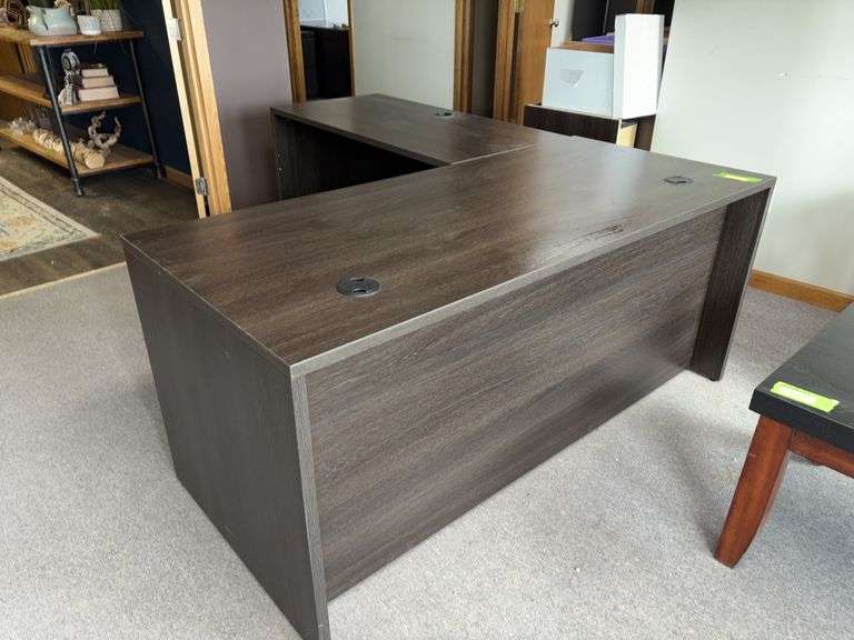 Hon two piece desk unit 66x78x29H overall