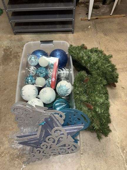 Christmas wreathes, shatterproof bulbs and hanging decor image