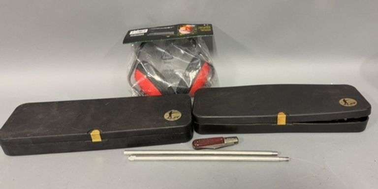Rifle and Shotgun Cleaning Kits, Ear Muffs, and Pocket Knife image