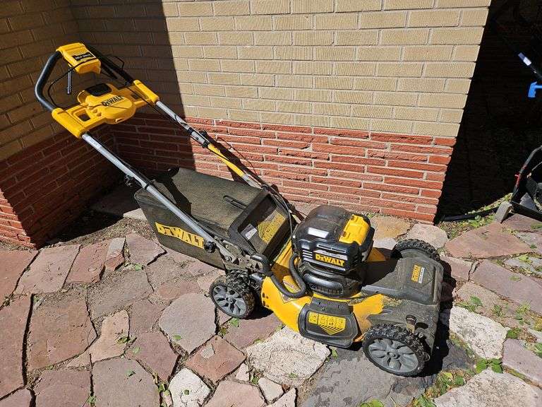 Dewalt Self Drive Battery Powered Mower with Additional Batteries and Chargers Included image