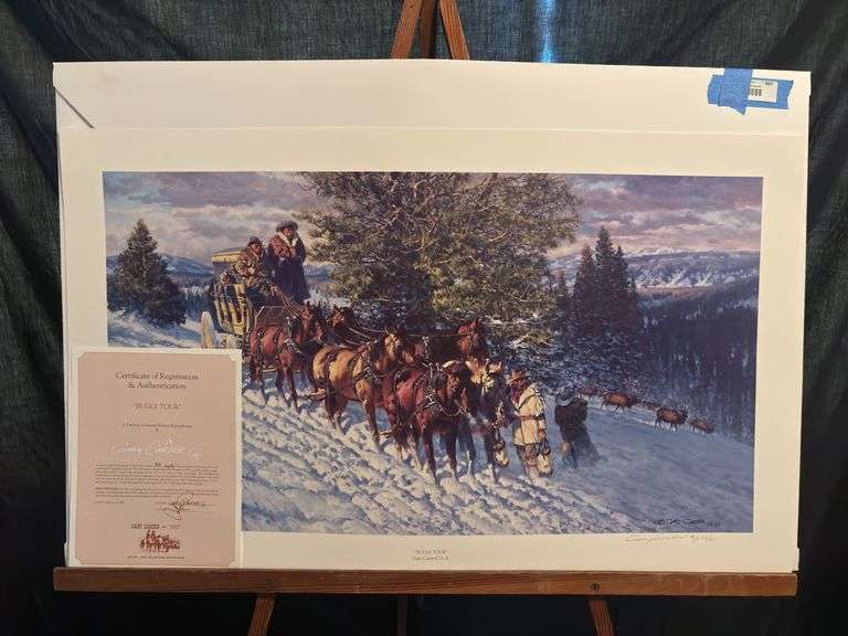 Unframed Gary Carter print “Bugle Tour” with certificate of authenticity 36 x 21.5 image