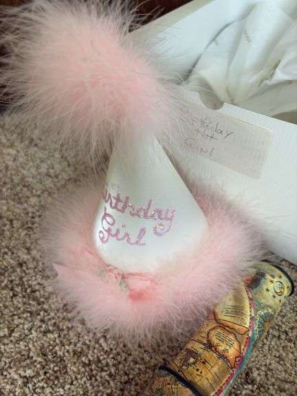 Two kaleidoscopes and BOY and GIRL birthday hats