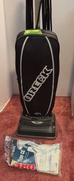 Oreck upright vac and bags