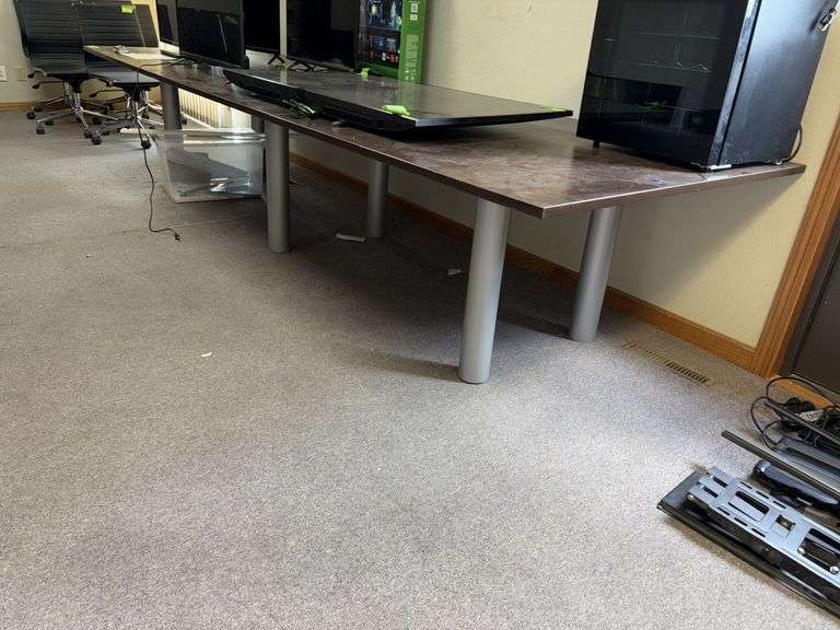 48x144x29H conference table Bring tools to remove legs It will not go out otherwise!! image