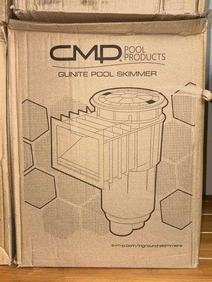 CMD gunite pool skimmer IND skimmer 2in S, w/ flo V, W/ Bond, Wht Part 25140-500-000 image