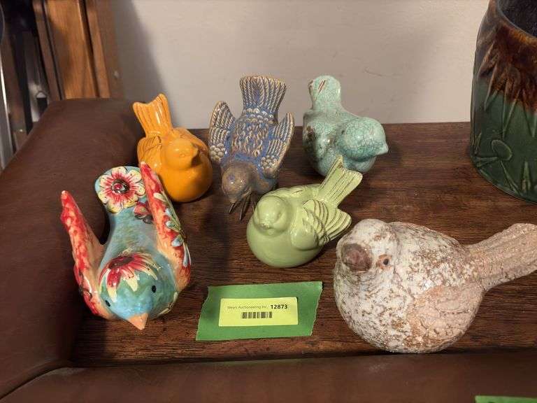Variety of ceramic birds image