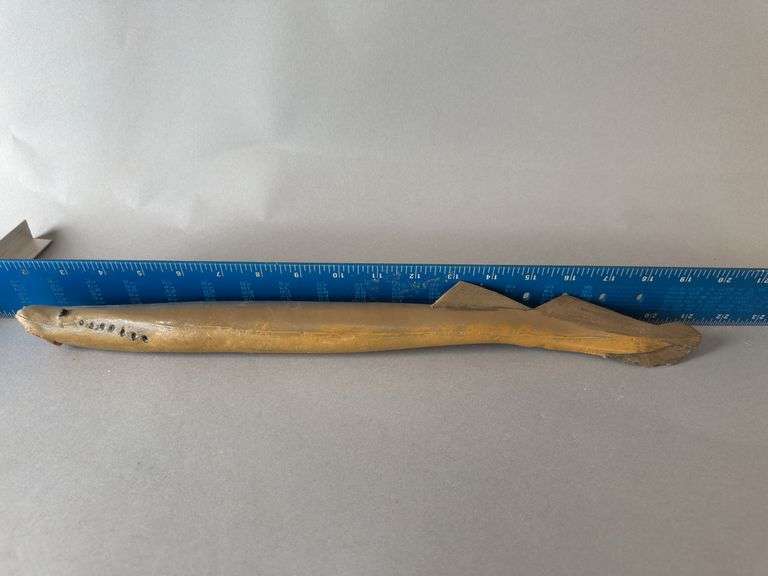 Monster 18” wooden lure, pair cane poles 11 ft image