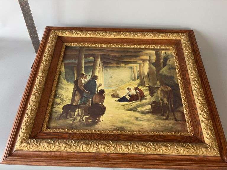 Framed nativity scene image