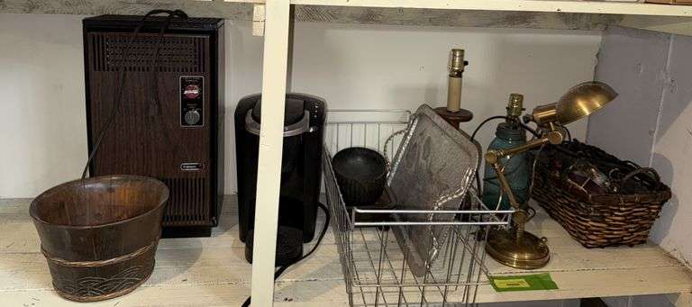 Keurig, heater, desk lamp, lamps etc... image