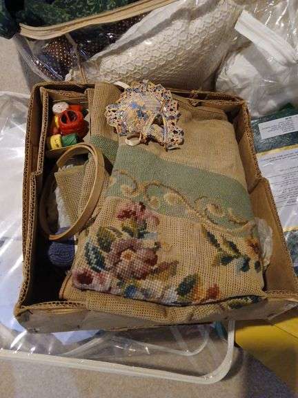 Table and bed linens, handiwork etc