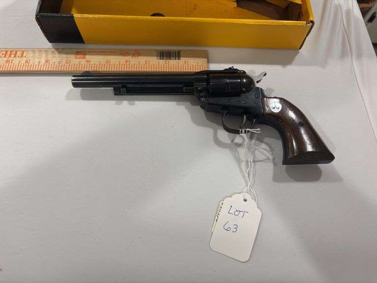 Sturm Ruger & Co. revolver model single six S#311558 cal win..22rf mag with box that does not match image