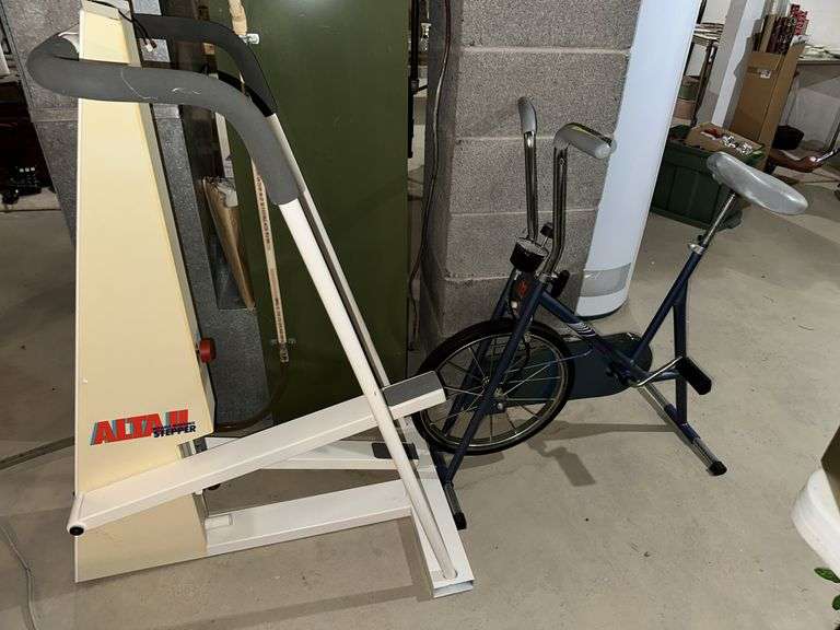 Exercise bike and stepper exercise machine