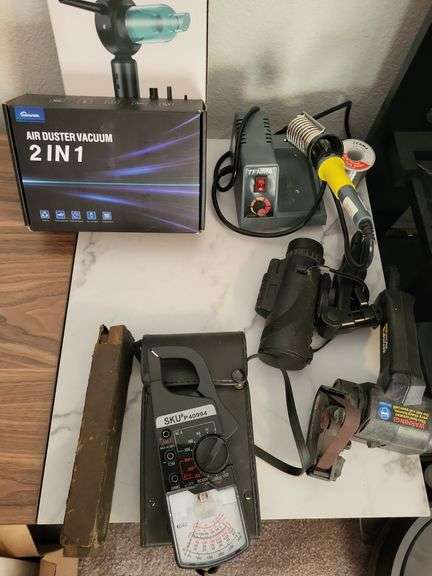 Knife sharpener, soldering and duster