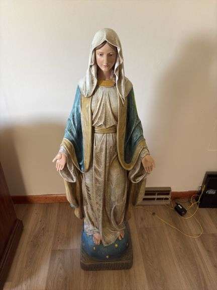 51” resin Our Lady of Grace, church size image