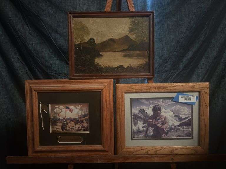 Three small pictures - Love Letter from Laramie, mountain man, and Mountain scene image